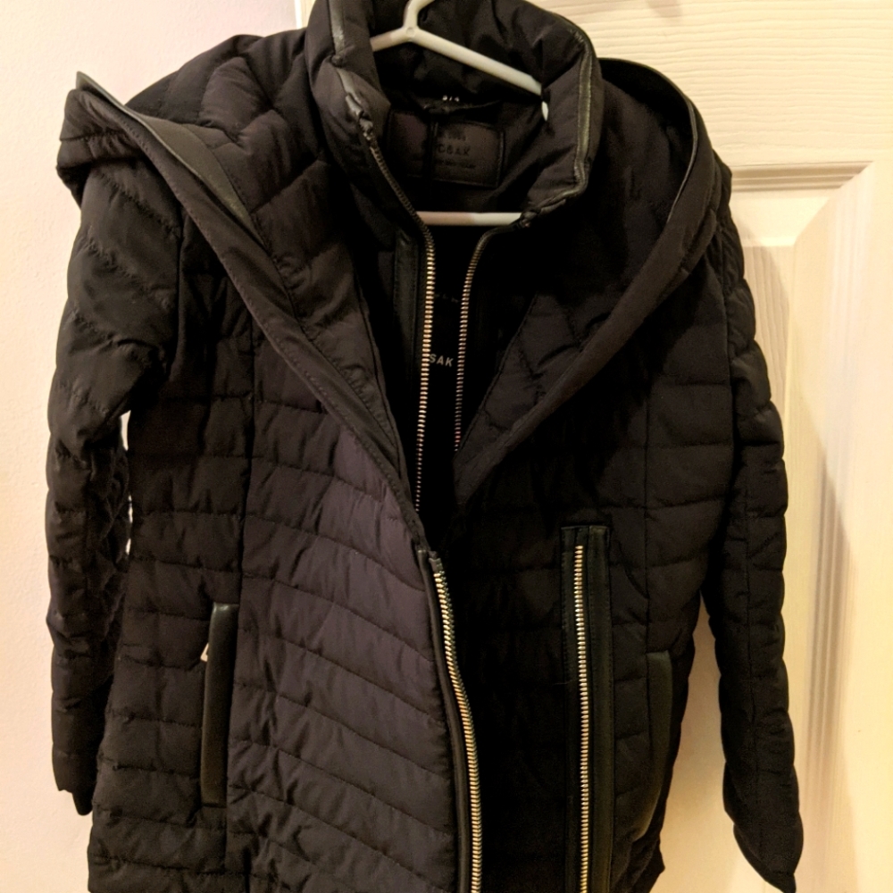 Black puffer coat size 3/4 toddler.
